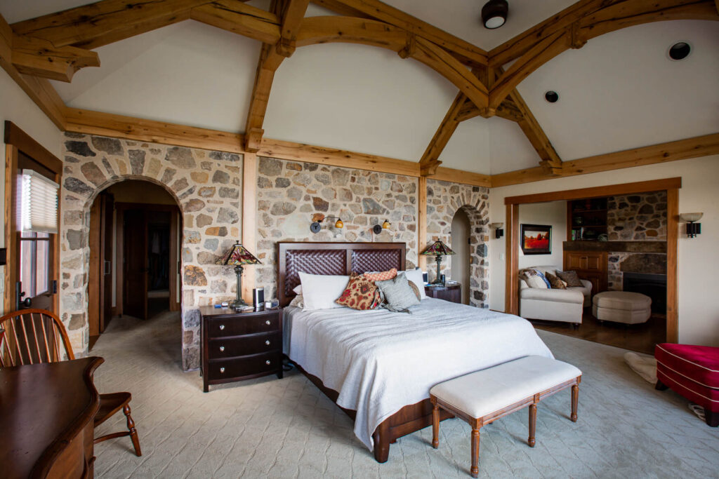 oak timberframe bedroom example