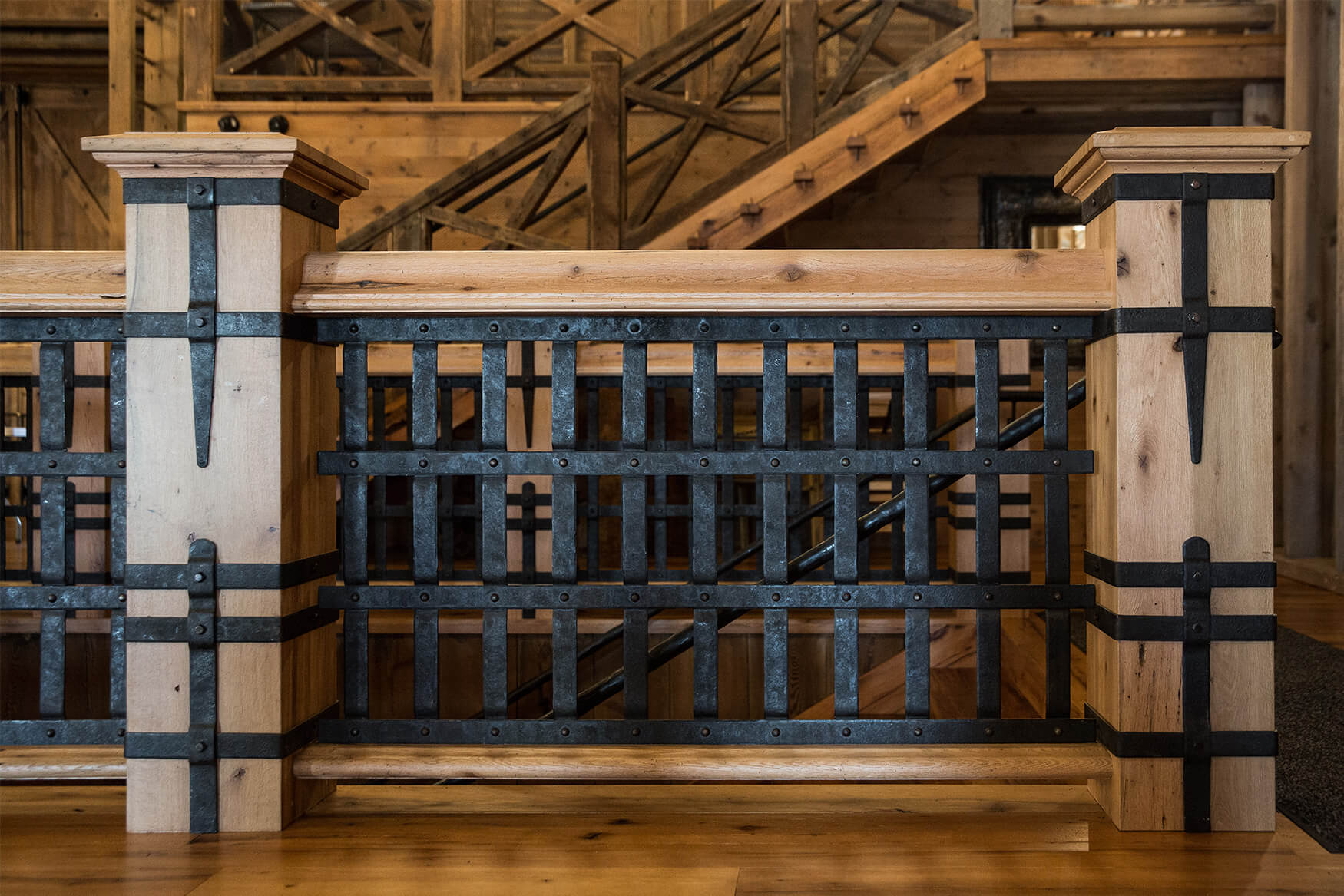 hand-forged iron railing